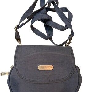 Baggallini On-The-Go Convertible Crossbody Waist Bag Womens Mini Blue Gray